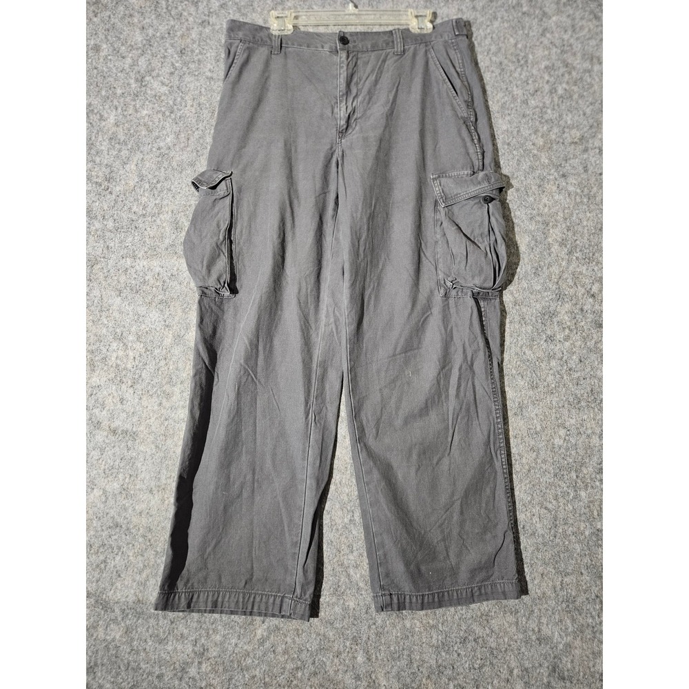 Madewell Cargo Pants Mens 30 Gray Straight Leg Cotton Measures 36x30